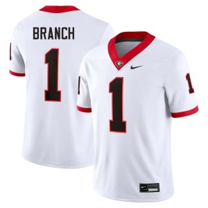 Men Zachariah Branch White Georgia Bulldogs #1 College Football Alumni Jerseys 229429-953