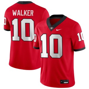 Men Zayden Walker Red Georgia Bulldogs #10 College Football Game Jerseys 436778-537