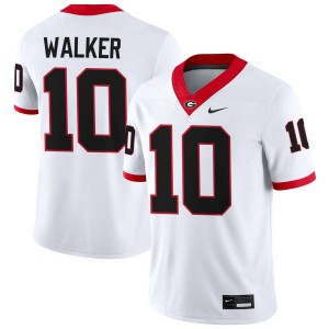 Men Zayden Walker White Georgia Bulldogs #10 College Football NCAA Jerseys 139735-281