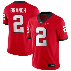 Men's Zion Branch Red Georgia Bulldogs #2 College Football Limited Jersey 860331-947