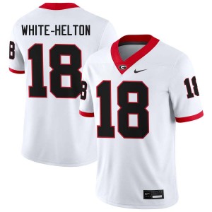 Men Sacovie White-Helton White Georgia Bulldogs #18 College Football Alumni Jersey 452986-101