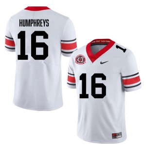 Mens London Humphreys 40th Anniversary White Georgia Bulldogs #16 College Football High School Jerseys 677108-248