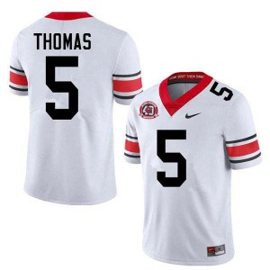 Men Noah Thomas 40th Anniversary White Georgia Bulldogs #5 College Football 2025-26 Jerseys 395504-248