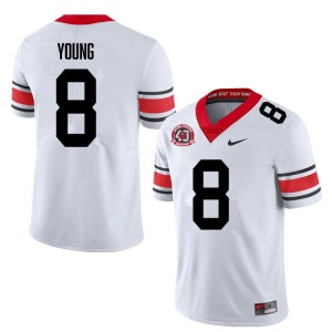 Men Colbie Young 40th Anniversary White Georgia Bulldogs #8 College Football Player Jerseys 467217-513