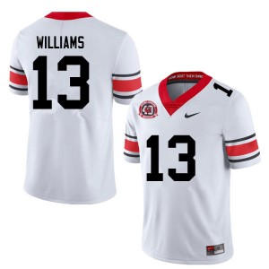 Men Mykel Williams 40th Anniversary White Georgia Bulldogs #13 College Football Player Jerseys 140936-576