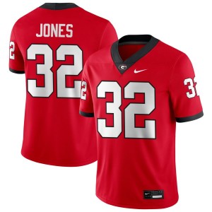 Men's Cash Jones Red Georgia Bulldogs #32 College Football Official Jerseys 404384-411