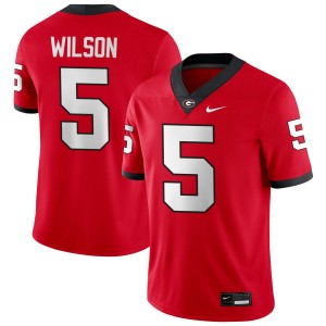 Men Raylen Wilson Red Georgia Bulldogs #5 College Football Embroidery Jerseys 265280-190