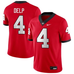 Men's Oscar Delp Red Georgia Bulldogs #4 College Football 2025-26 Jerseys 163966-898