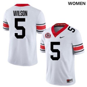 Womens Raylen Wilson 40th Anniversary White Georgia Bulldogs #5 College Football Game Jerseys 399494-680