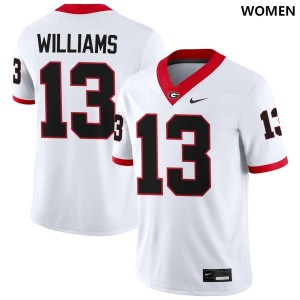 Women's Mykel Williams White Georgia Bulldogs #13 College Football Player Jerseys 207676-378
