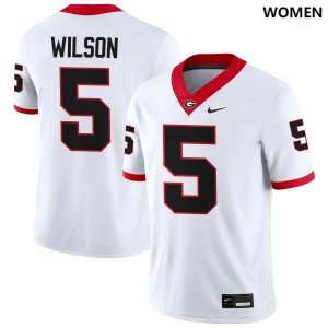 Women's Raylen Wilson White Georgia Bulldogs #5 College Football Alumni Jerseys 241851-596