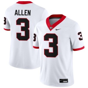 Mens CJ Allen White Georgia Bulldogs #3 College Football Limited Jersey 829793-485