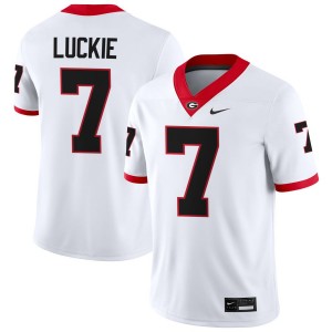 Mens Lawson Luckie White Georgia Bulldogs #7 College Football Replica Jerseys 146018-153