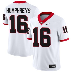 Mens London Humphreys White Georgia Bulldogs #16 College Football Official Jersey 196133-883
