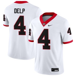 Men Oscar Delp White Georgia Bulldogs #4 College Football High School Jersey 761730-574