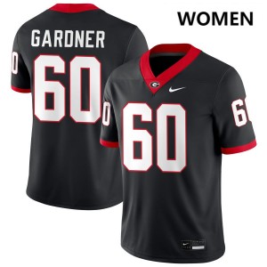 Womens Beau Gardner Black Georgia Bulldogs #60 College Football 2025-26 Jerseys 952544-662