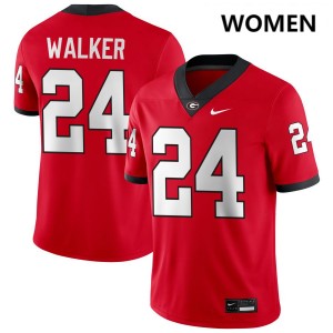 Women's Bo Walker Red Georgia Bulldogs #24 College Football Limited Jersey 604803-659