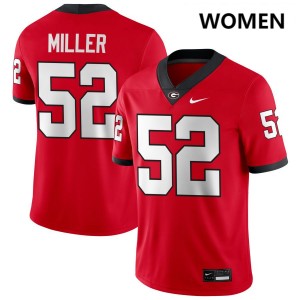 Women's Christen Miller Red Georgia Bulldogs #52 College Football NCAA Jerseys 481869-120