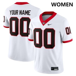 Women's Custom White Georgia Bulldogs #00 College Football Game Jersey 423972-356