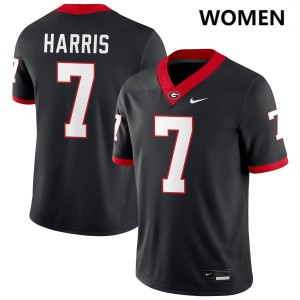 Womens Daniel Harris Black Georgia Bulldogs #7 College Football Player Jerseys 145091-765