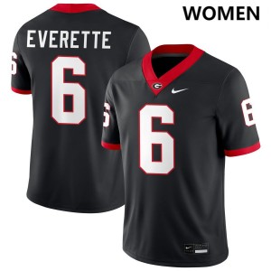 Womens Daylen Everette Black Georgia Bulldogs #6 College Football NCAA Jerseys 531986-921