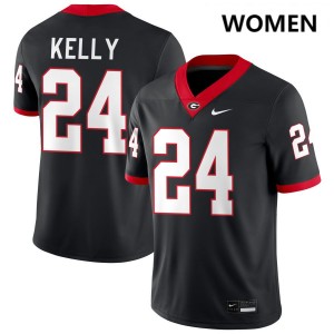 Women Dominick Kelly Black Georgia Bulldogs #24 College Football Game Jerseys 939428-468