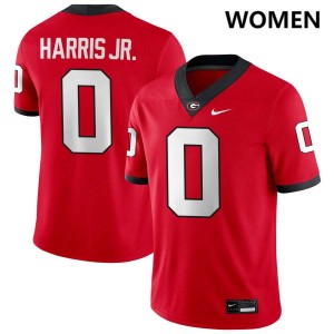 Women's Gabe Harris Jr. Red Georgia Bulldogs #0 College Football Official Jersey 630231-565