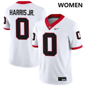 Women's Gabe Harris Jr. White Georgia Bulldogs #0 College Football 2025-26 Jersey 867267-206