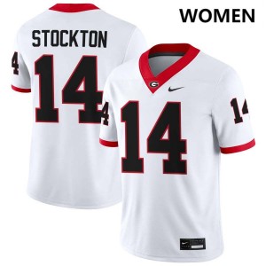 Men Gunner Stockton White Georgia Bulldogs #14 College Football Embroidery Jerseys 770744-460