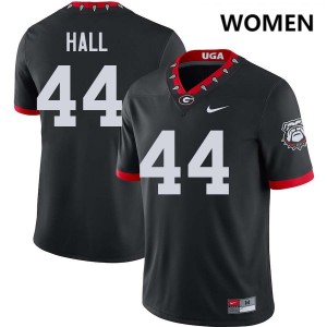 Womens Jordan Hall 100th Anniversary Black Georgia Bulldogs #44 College Football Official Jerseys 587747-169