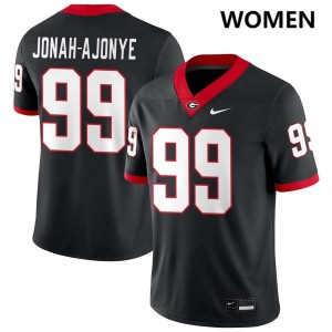 Women Joseph Jonah-Ajonye Black Georgia Bulldogs #99 College Football Player Jersey 475480-244