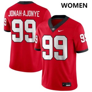 Women's Joseph Jonah-Ajonye Red Georgia Bulldogs #99 College Football 2025 Jersey 443495-898