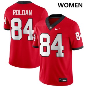 Womens Landon Roldan Red Georgia Bulldogs #84 College Football Limited Jersey 220225-446