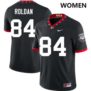 Women Landon Roldan 100th Anniversary Black Georgia Bulldogs #84 College Football High School Jersey 351149-371