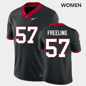 Women Monroe Freeling Black Georgia Bulldogs #57 College Football NCAA Jerseys 440127-703