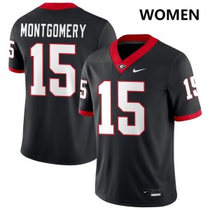Womens Ryan Montgomery Black Georgia Bulldogs #15 College Football 2025-26 Jerseys 456651-821