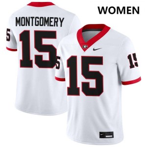 Womens Ryan Montgomery White Georgia Bulldogs #15 College Football Replica Jerseys 452022-661