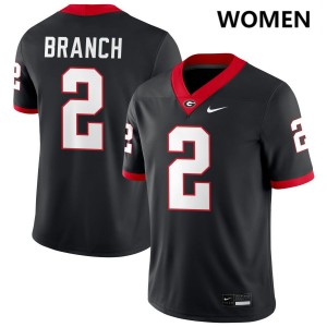 Women's Zion Branch Black Georgia Bulldogs #2 College Football 2025 Jersey 560863-591