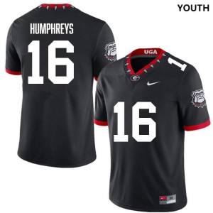 Youth London Humphreys 100th Anniversary Black Georgia Bulldogs #16 College Football 2025 Jersey 246607-699
