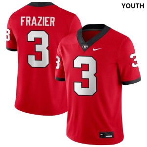 Youth Nate Frazier Red Georgia Bulldogs #3 College Football Player Jersey 306030-191