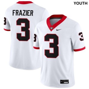 Youth Nate Frazier White Georgia Bulldogs #3 College Football University Jerseys 371732-862