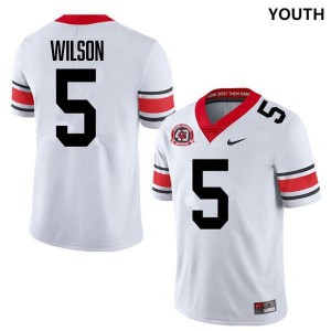 Youth Raylen Wilson 40th Anniversary White Georgia Bulldogs #5 College Football 2025-26 Jerseys 976160-210