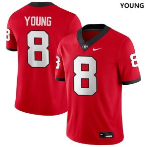 Youth Colbie Young Red Georgia Bulldogs #8 College Football Stitched Jerseys 558552-176