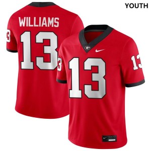 Youth Mykel Williams Red Georgia Bulldogs #13 College Football 2025 Jersey 738961-882