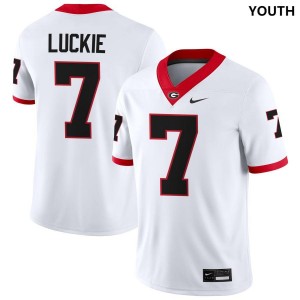 Youth Lawson Luckie White Georgia Bulldogs #7 College Football High School Jerseys 302876-533
