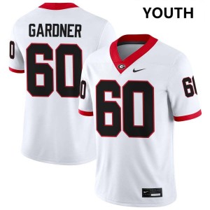 Youth Beau Gardner White Georgia Bulldogs #60 College Football Alumni Jersey 457517-983