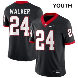 Youth Bo Walker Black Georgia Bulldogs #24 College Football Game Jersey 502508-780
