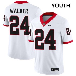 Youth Bo Walker White Georgia Bulldogs #24 College Football Game Jerseys 543601-229