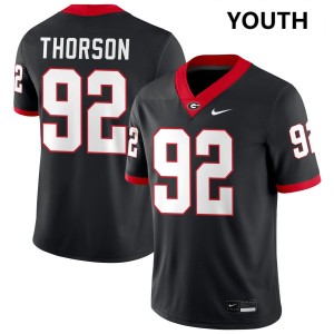 Youth Brett Thorson Black Georgia Bulldogs #92 College Football High School Jersey 687133-672