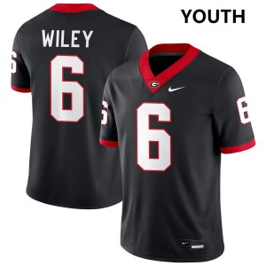 Youth CJ Wiley Black Georgia Bulldogs #6 College Football Limited Jersey 711917-609